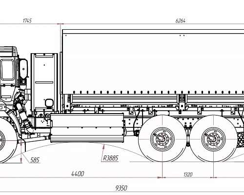 Бортовой автомобиль 43118-7864-82(P5) (6x6)
