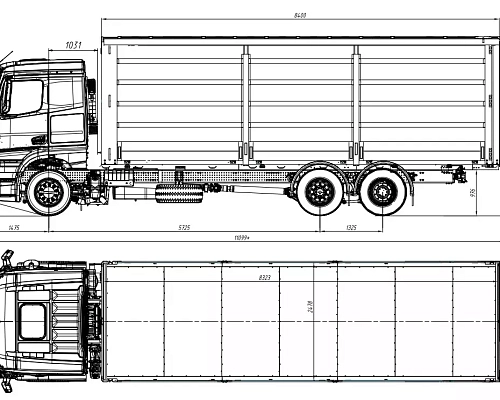 Бортовой автомобиль 3008BМ-001-49 (6x2-2)