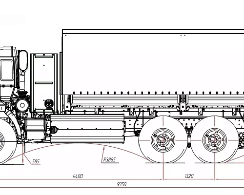Бортовой автомобиль 43118-7864-37 (6x6)
